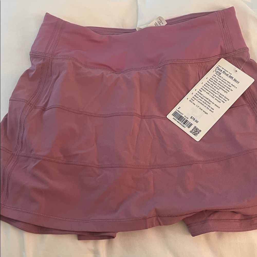 Lululemon Pace Rival MR Skirt in Pink